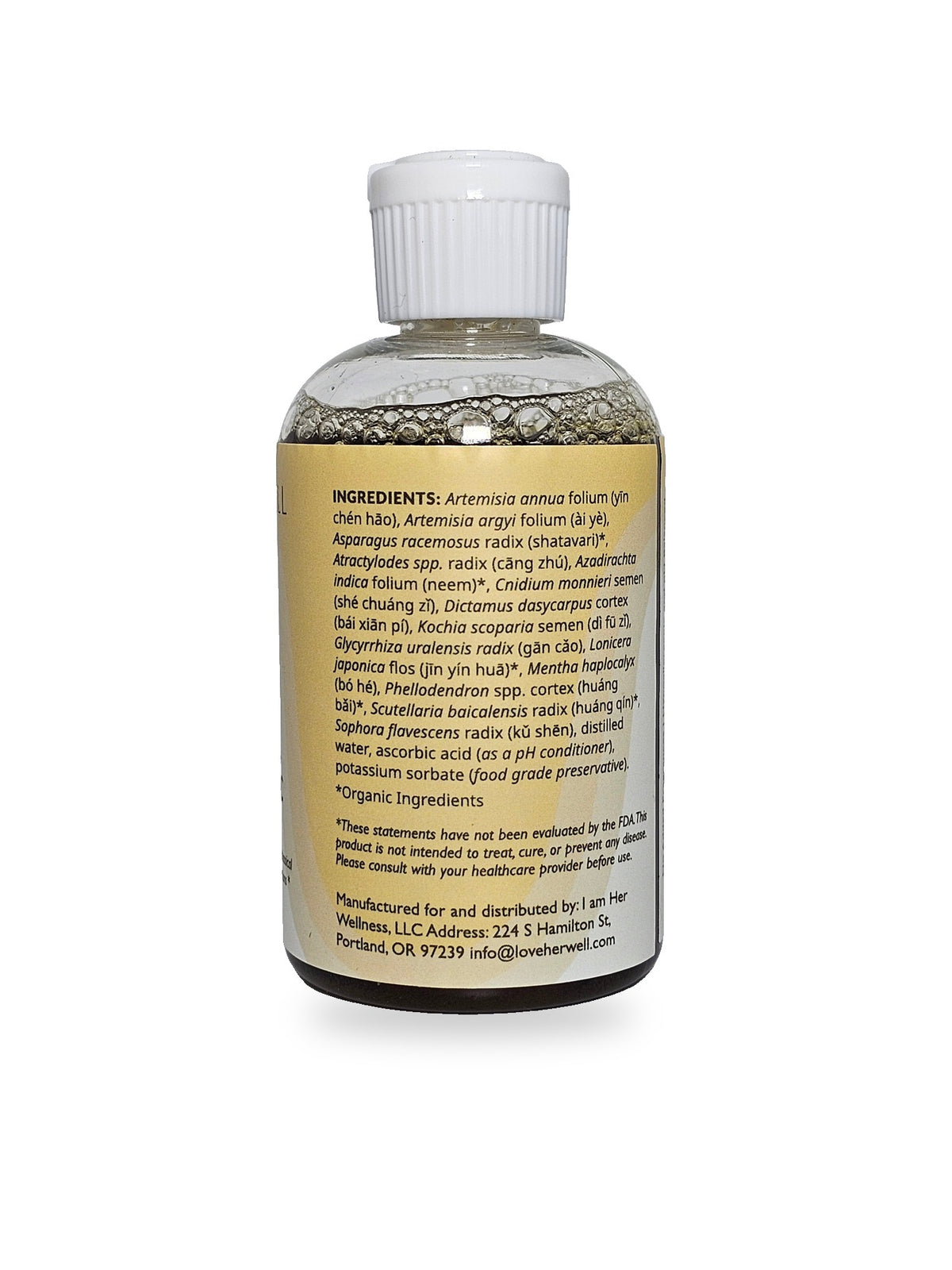 Lady Magic Herbal Wash ingredients label