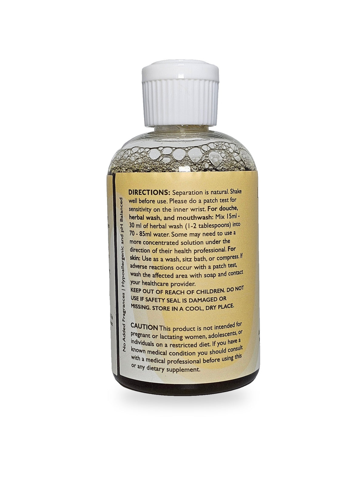 Lady Magic Herbal Wash directions label